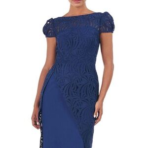 Kay Unger 5519268 - Embroidered Tea Length Formal Dress NWT